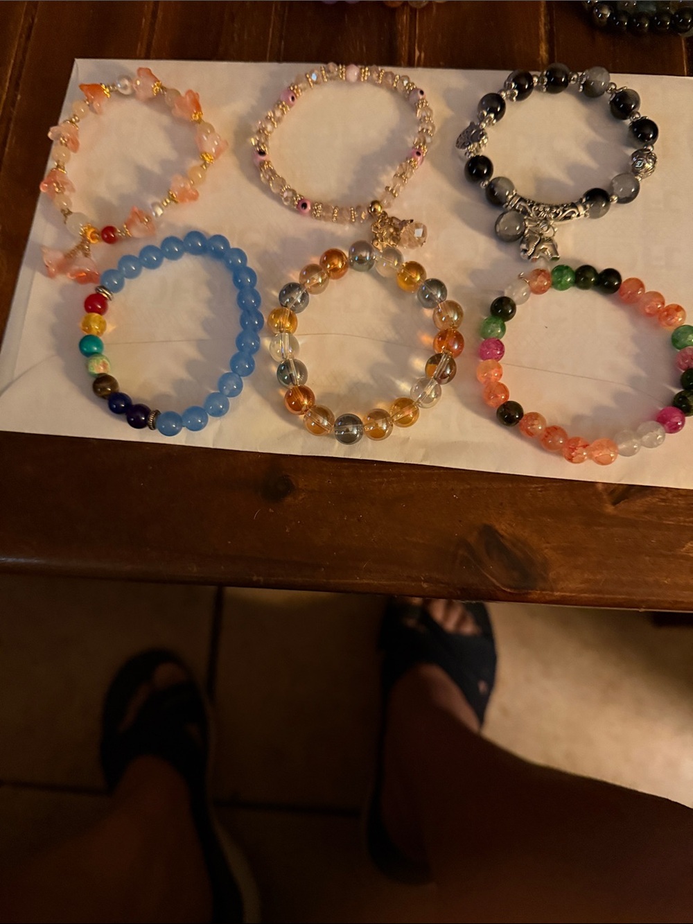 Multicolor Beaded Stretch set of 6-Bracelet - Women Jewelry #3